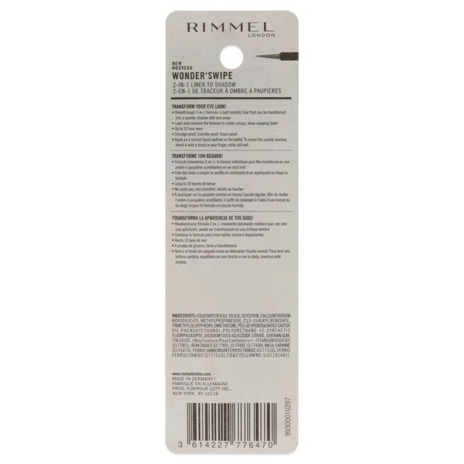 Wonder Swipe 2-in-1 Liner to Shadow - 004 So Savage by Rimmel London for Women - 0.058 oz Eyeliner, , alternate image number null