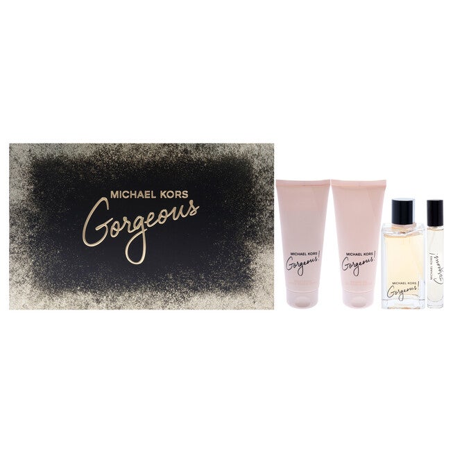 Gorgeous by Michael Kors for Women - 4 Pc Gift Set 3.4oz EDP Spray, 3.4oz Body Lotion, 3.4oz Shower Gel, 0.33 oz EDP Spray, NA, hi-res image number null