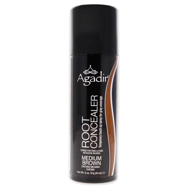 Root Concealer Temporary Touch Up Spray - Medium Brown by Agadir for Unisex - 2 oz Hair Color, NA, hi-res image number null
