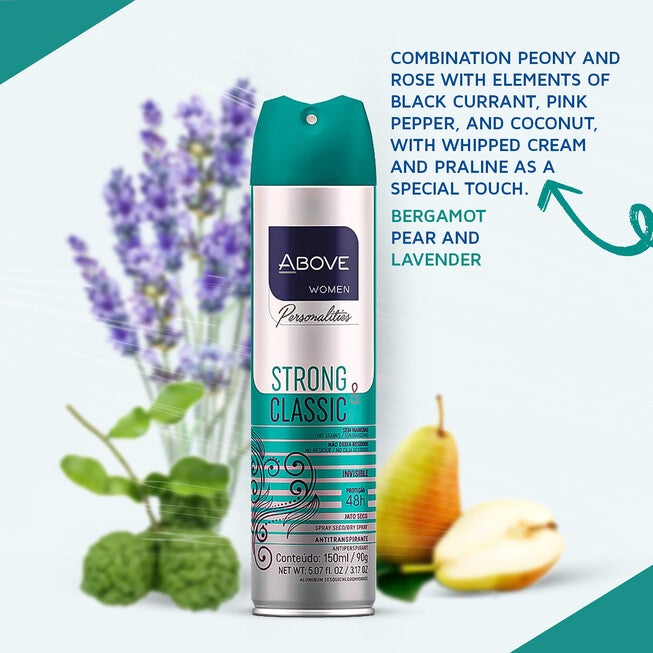 48 Hours Personalities Antiperspirant Deodorant - Strong and Classic by Above for Women - 3.17 oz Deodorant Spray - Pack of 4, , alternate image number null