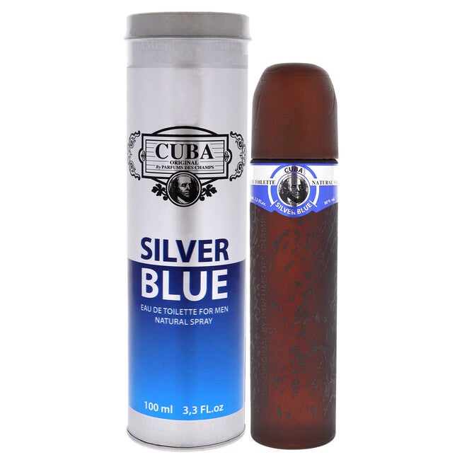 Cuba Silver Blue by Cuba for Men - 3.3 oz EDT Spray, See Description, hi-res image number 0