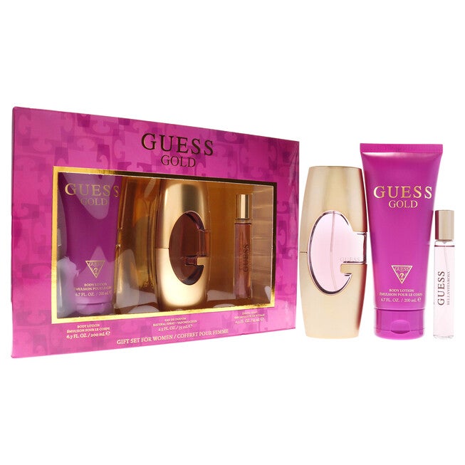 Guess Gold by Guess for Women - 3 Pc Gift Set 2.5oz EDP Spray, 0.5oz Travel Spray, 6.7oz Body Lotion, , alternate image number null