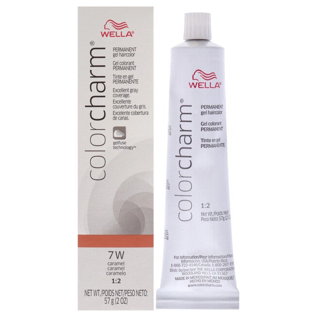 Color Charm Permanent Hair Color Gel - 7W Caramel by Wella for Women - 2 oz Hair Color, NA, hi-res image number null