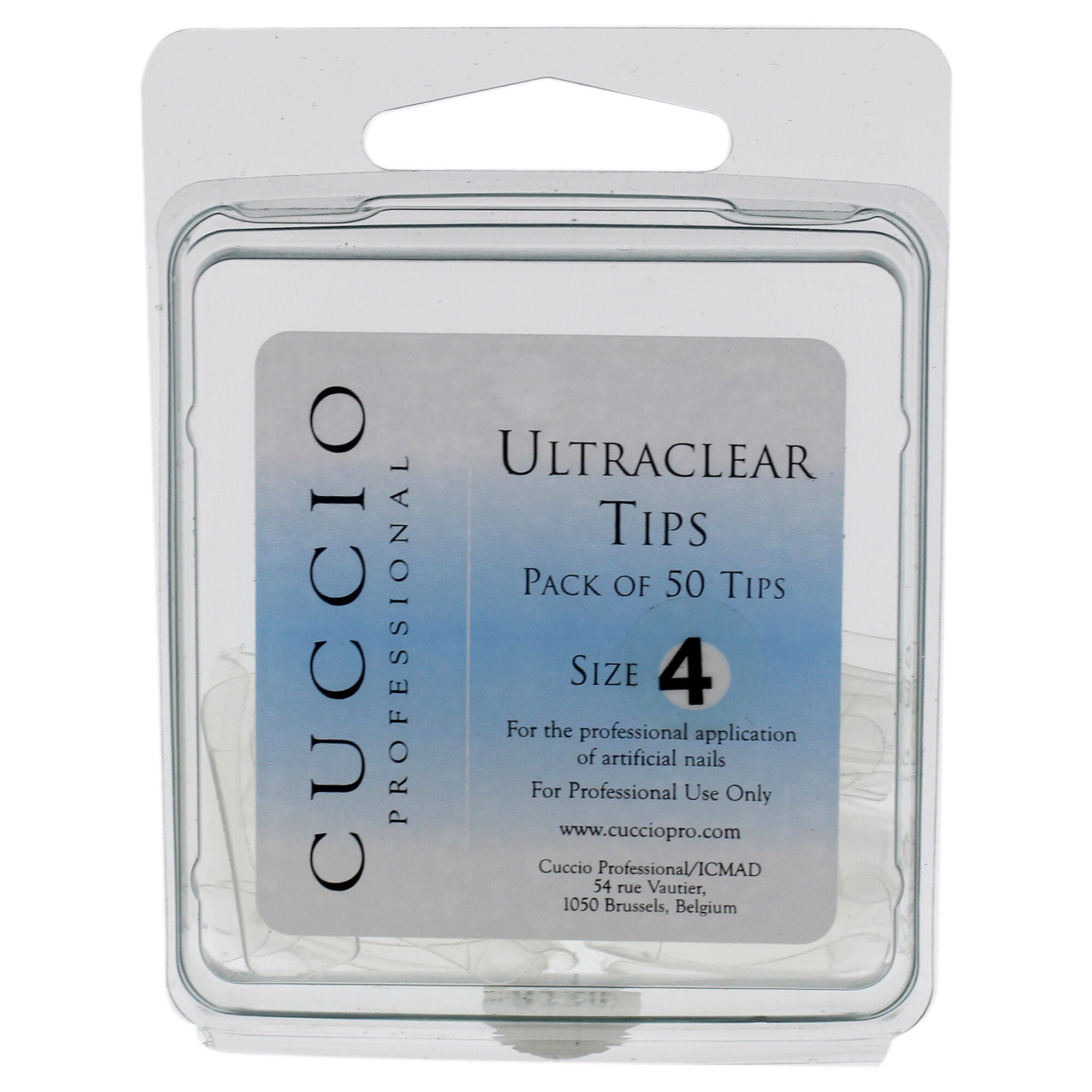 Ultraclear Tips Pack - 4 by Cuccio Pro for Women - 50 Pc Acrylic Nails, See Description, hi-res image number 0