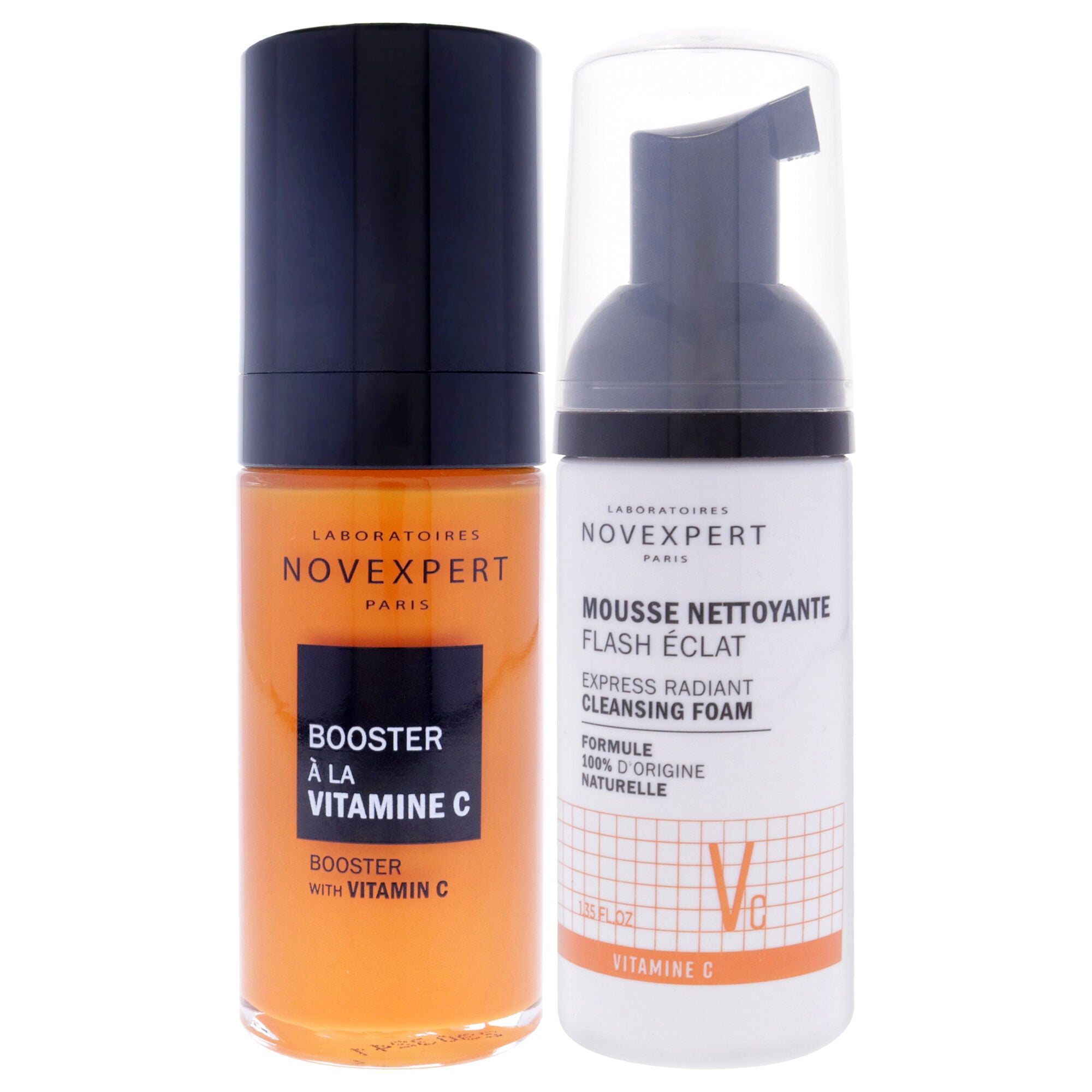 Vitamin C Essentials Set by Novexpert for Women - 2 Pc 1oz Boster with Vitamin C, 1.35oz Express Radiant Cleansing Foam, See Description, alternate image number 4