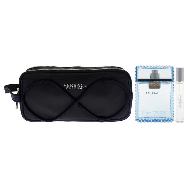 Versace Man Eau Fraiche by Versace for Men - 3 Pc Gift Set 3.4oz EDT Spray, 10ml EDT Spray (Mini), Pouch, See Description, alternate image number 4