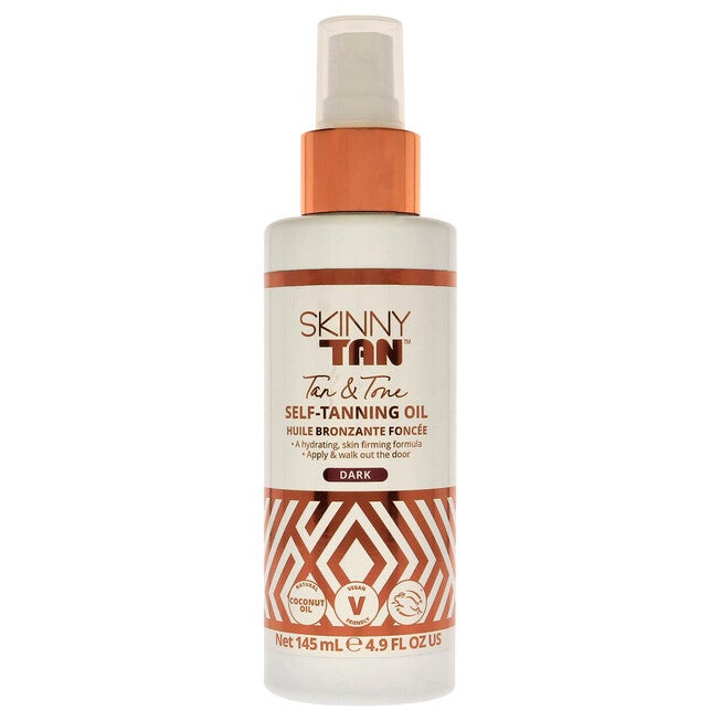 Tan and Tone Self-Tanning Oil - Dark by Skinny Tan for Women - 4.9 oz Oil, NA, hi-res image number null