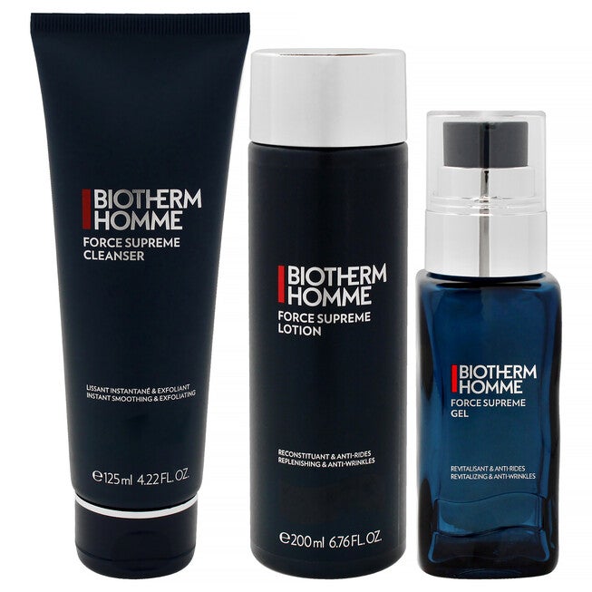 Biotherm Homme Force Supreme Power Set by Biotherm for Men - 3 Pc 4.22oz Force Supreme Cleanser, 6.76oz Force Supreme Lotion, 1.69oz Force Supreme Gel, NA, alternate image number null