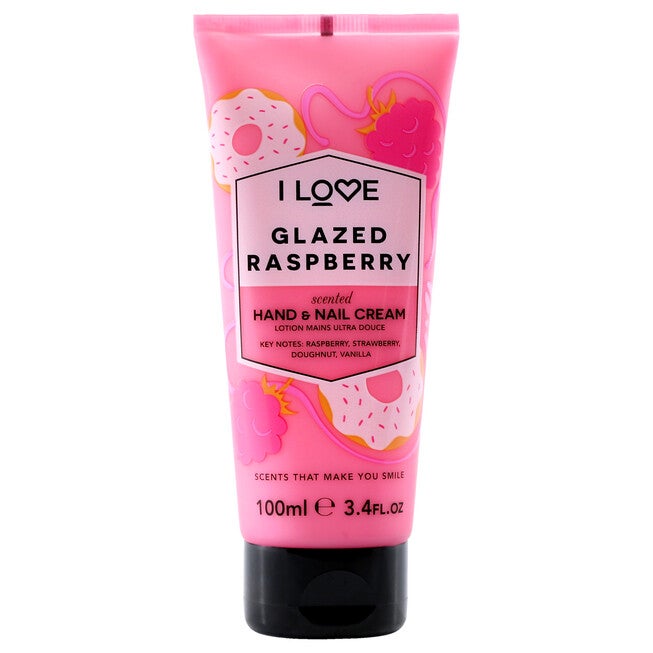 Scented Hand and Nail Cream - Glazed Raspberry by I Love Cosmetics for Women - 3.4 oz Cream, NA, hi-res image number null
