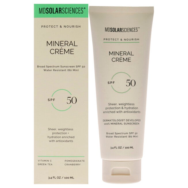 Mineral Creme SPF 50 by MDSolarSciences for Unisex - 3.4 oz Sunscreen, NA, hi-res image number null