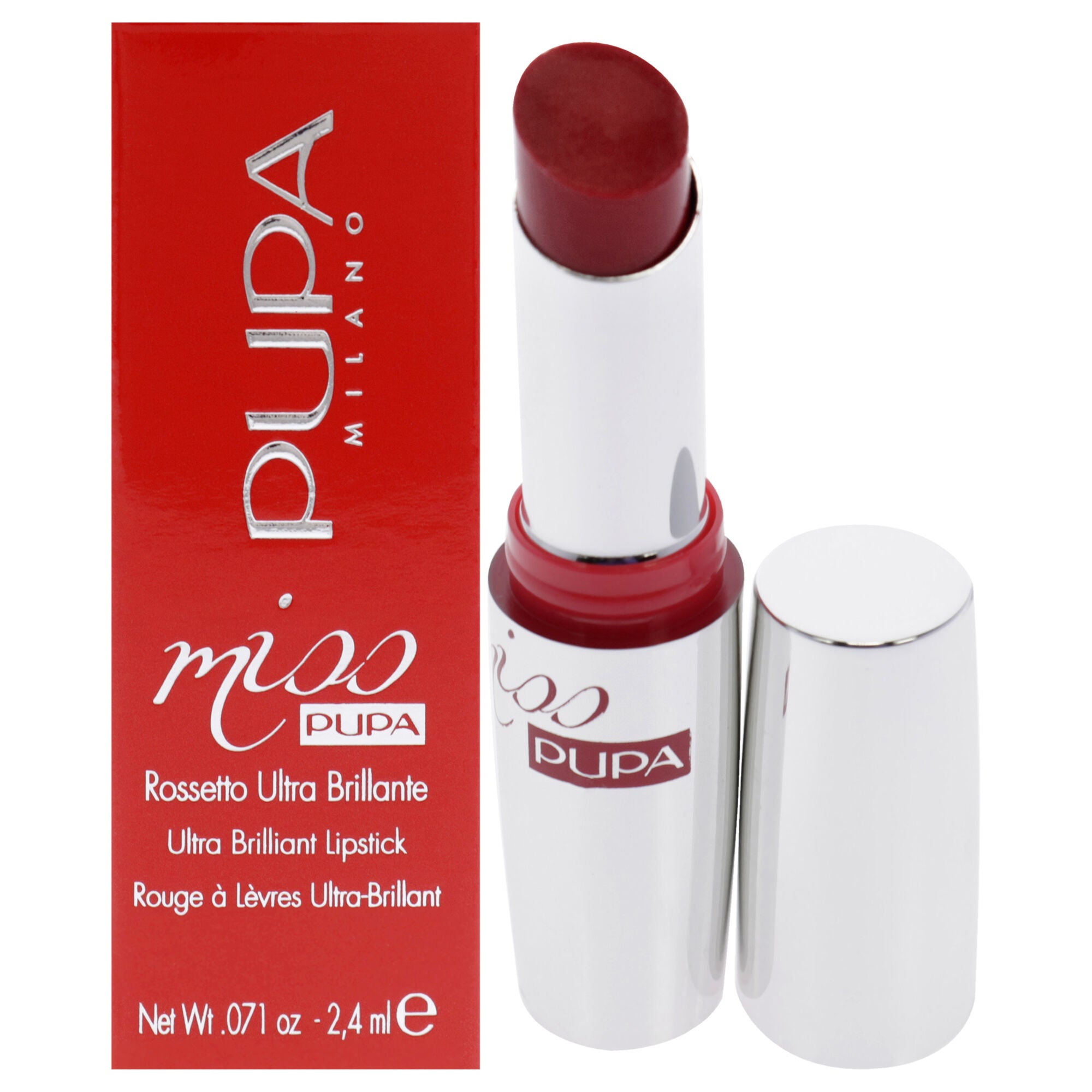 Miss Pupa Ultra Brilliant Lipstick - 503 Spicy Red by Pupa Milano for Women - 0.071 oz Lipstick, See Description, hi-res image number 0