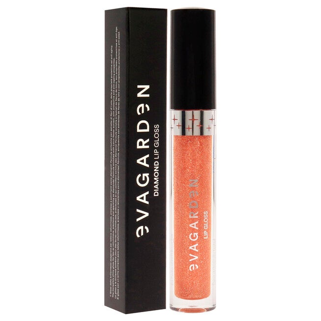 Diamond Lip Gloss - 858 Coral Gold by Evagarden for Women - 0.09 oz Lip Gloss, See Description, alternate image number 1