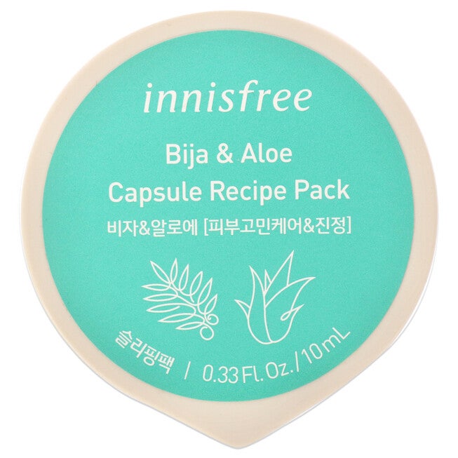 Capsule Recipe Pack Mask - Bija and Aloe by Innisfree for Unisex - 0.33 oz Mask, NA, hi-res image number null