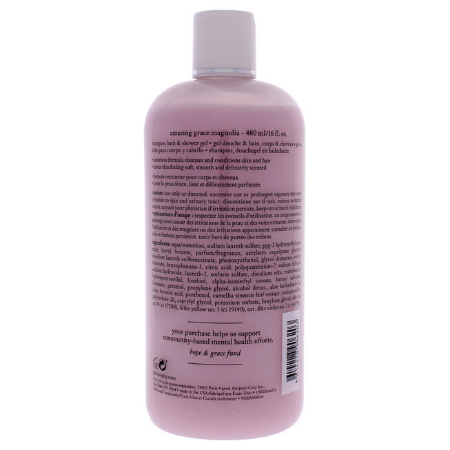 Amazing Grace Magnolia by Philosophy for Women - 16 oz Shampoo, Bath and Shower Gel, NA, alternate image number null