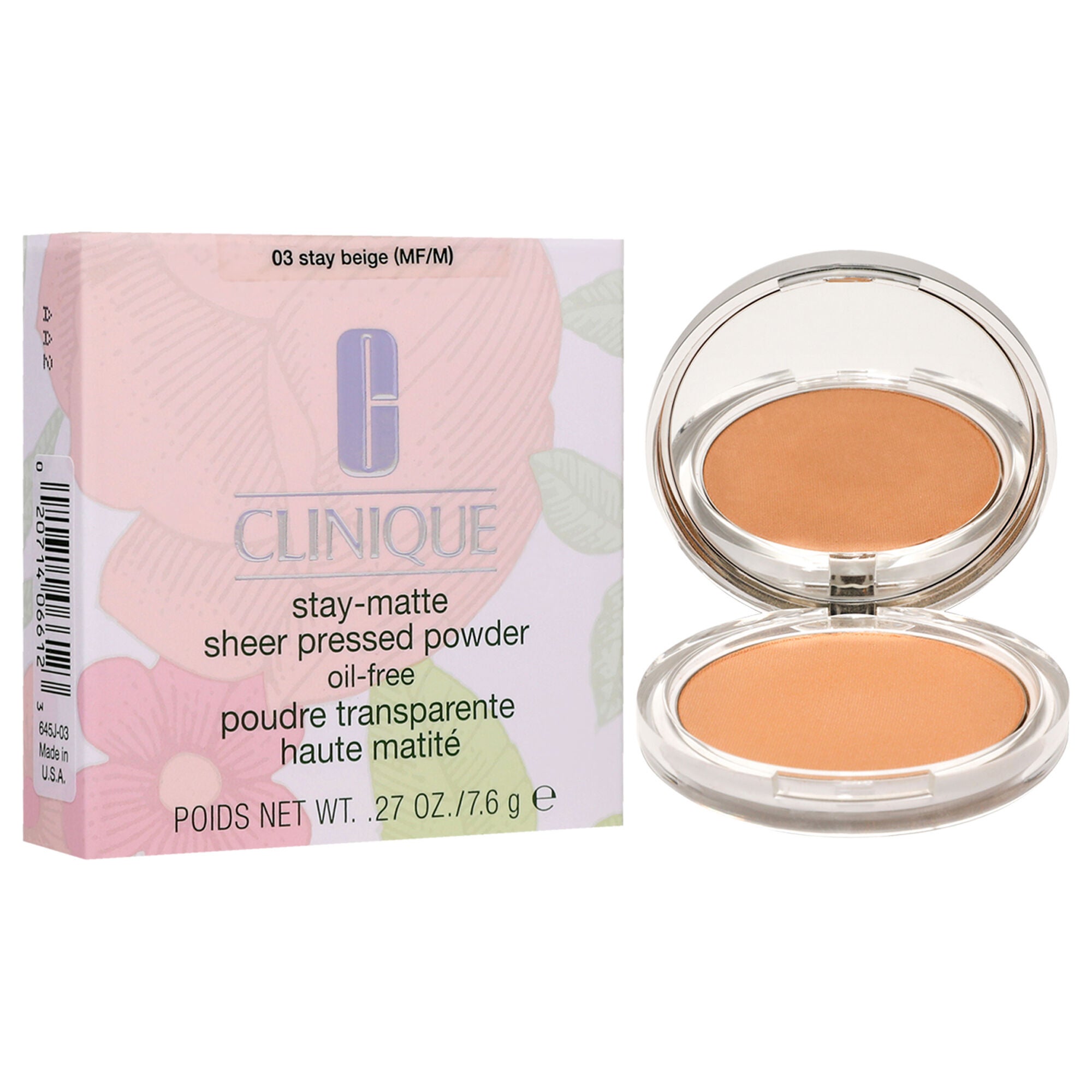 Stay-Matte Sheer Pressed Powder - 03 Stay Beige MF-M by Clinique for Women - 0.27 oz Powder, See Description, alternate image number 1