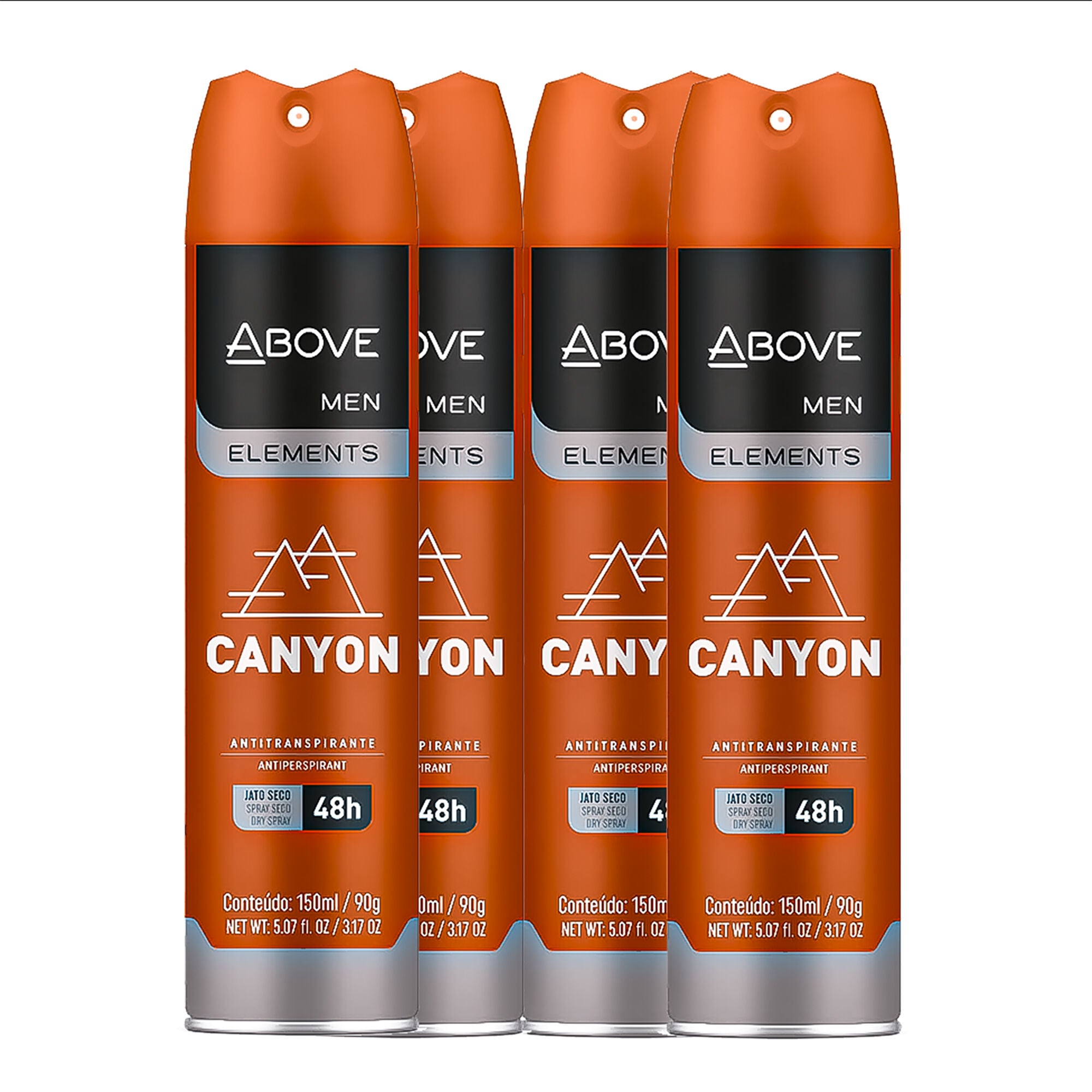 48 Hours Element Antiperspirant Deodorant - Canyon by Above for Men - 3.17 oz Deodorant Spray - Pack of 4, See Description, alternate image number 4