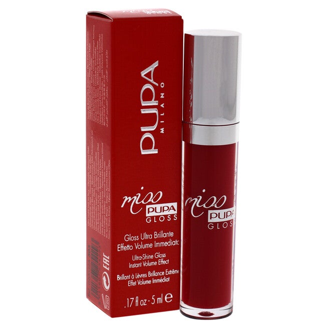 Miss Pupa Gloss Ultra-Shine Lip Gloss - 305 Essential Red by Pupa Milano for Women - 0.17 oz Lip Gloss, NA, alternate image number null