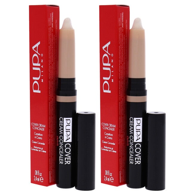 Cover Cream Concealer - 002 Beige by Pupa Milano for Women - 0.08 oz Concealer - Pack of 2, NA, alternate image number null