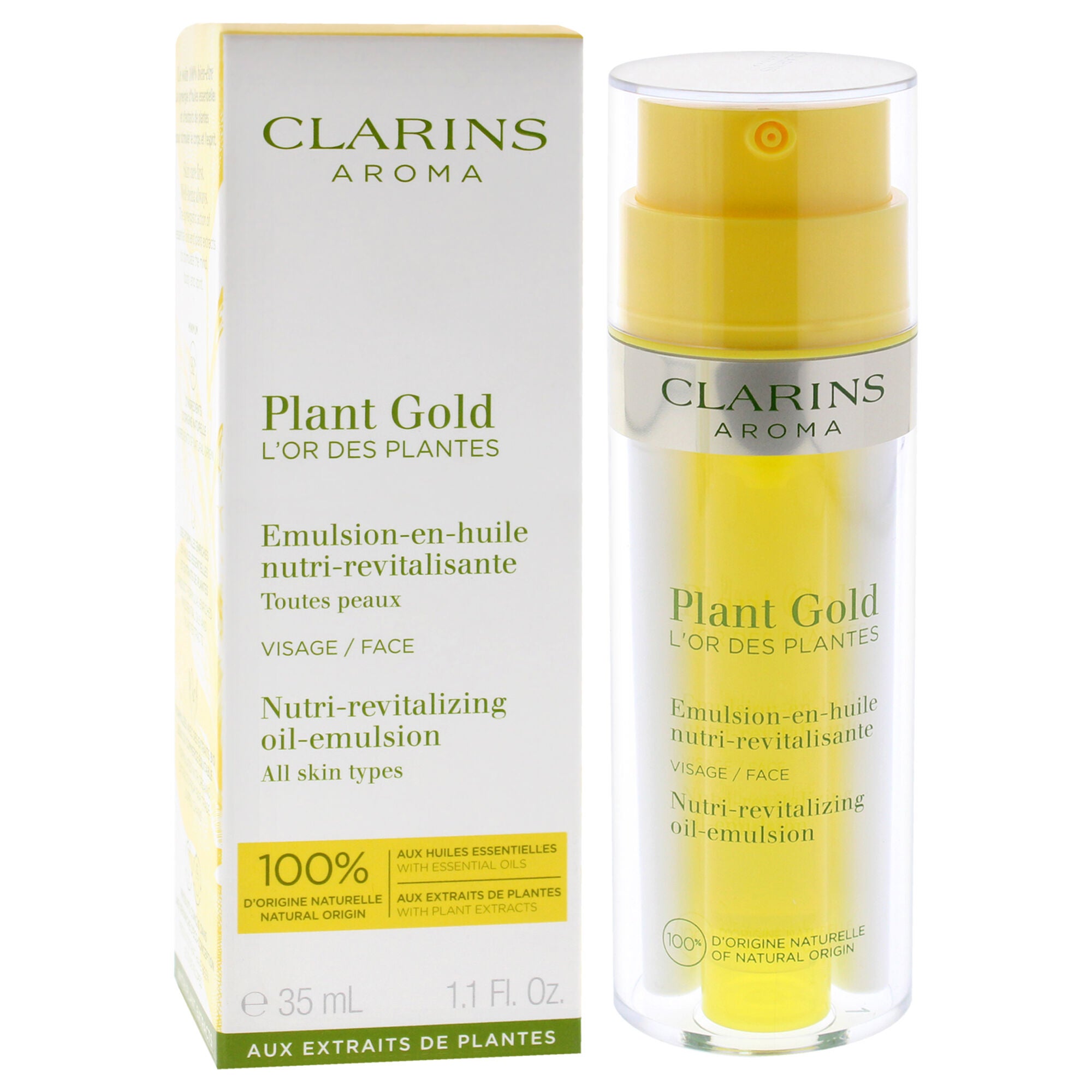 Plant Gold Nutri-Revitalizing Oil-Emulsion by Clarins for Unisex - 1.1 oz Emulsion, See Description, alternate image number 4