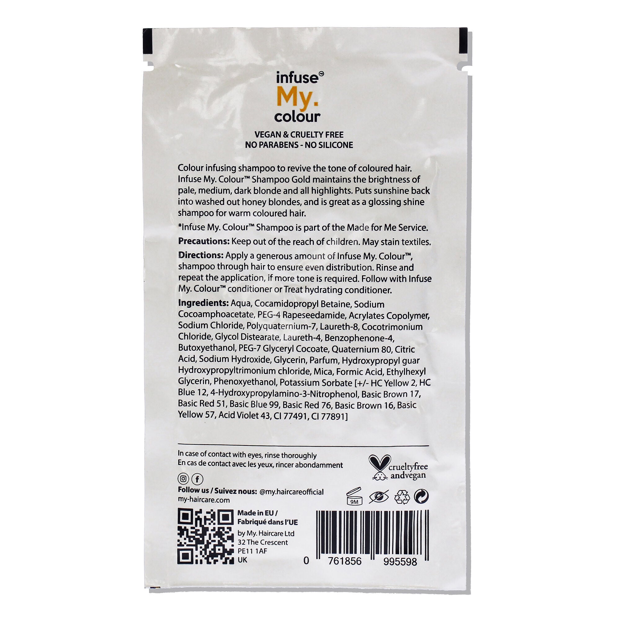 Gold Shampoo by Infuse My Colour for Unisex - 15 ml Shampoo, See Description, alternate image number 2