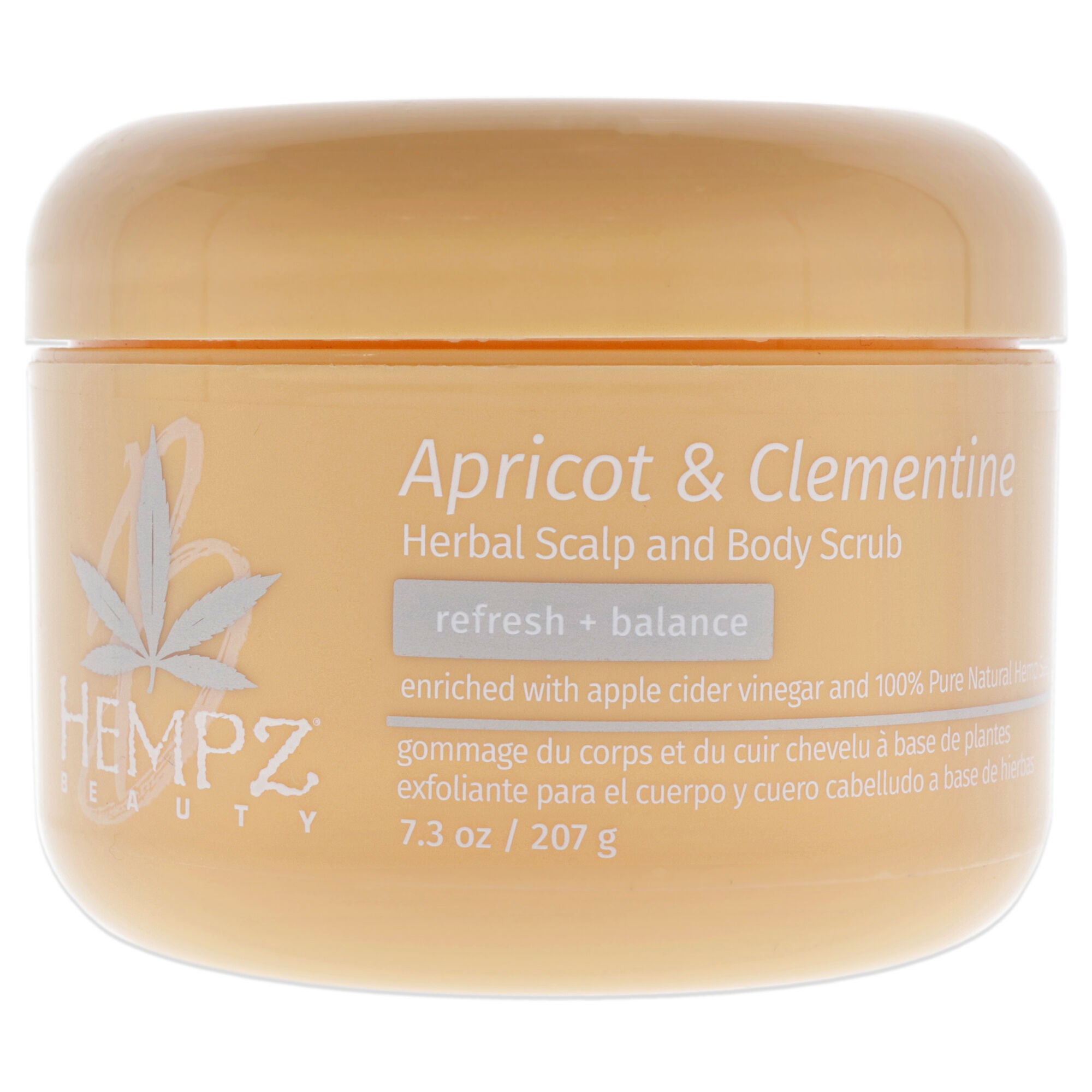 Apricot and Clementine Herbal Scalp and Body Scrub by Hempz for Unisex - 7.3 oz Scrub, See Description, hi-res image number 0