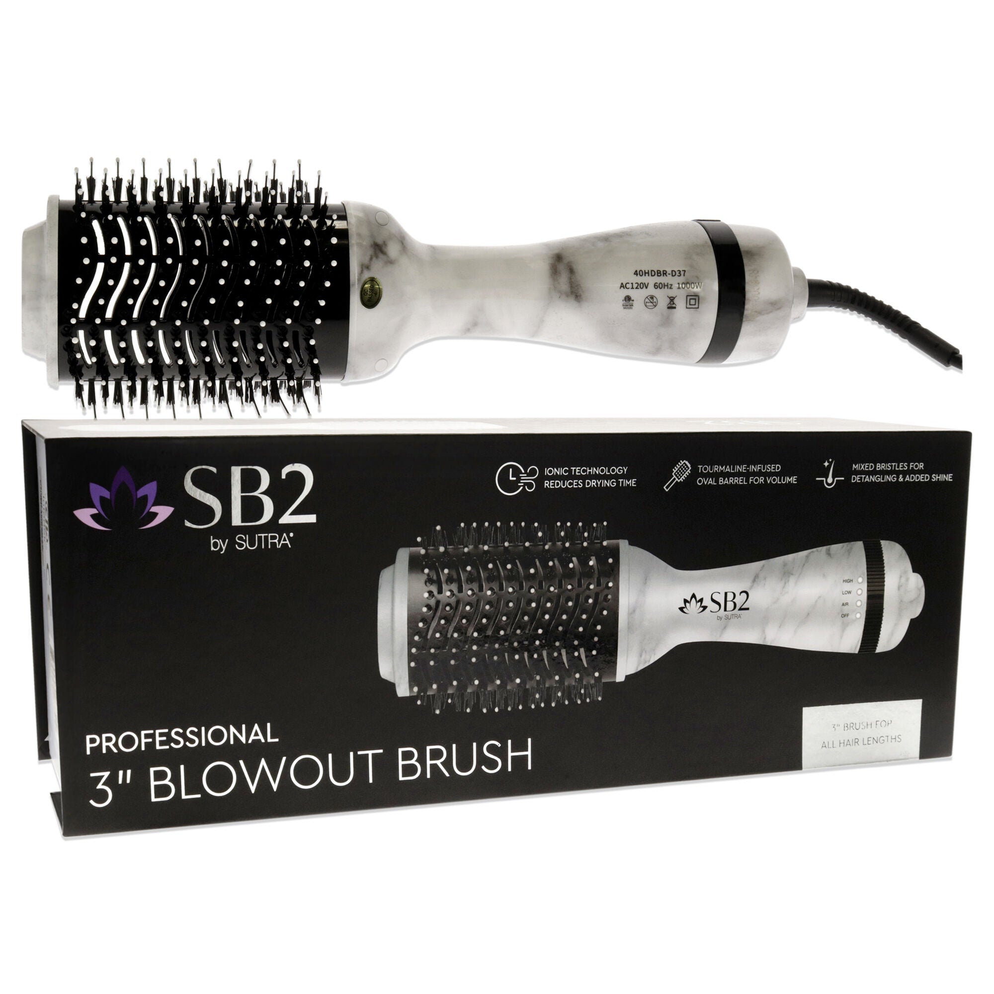 Professional Blowout Brush - Marble by Sutra for Unisex - 3 Inch Hair Brush, , alternate image number 6