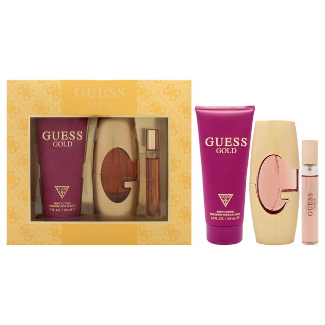 Guess Gold by Guess for Women - 3 Pc Gift Set 2.5oz EDP Spray, 0.5oz Travel Spray, 6.7oz Body Lotion, NA, hi-res image number null
