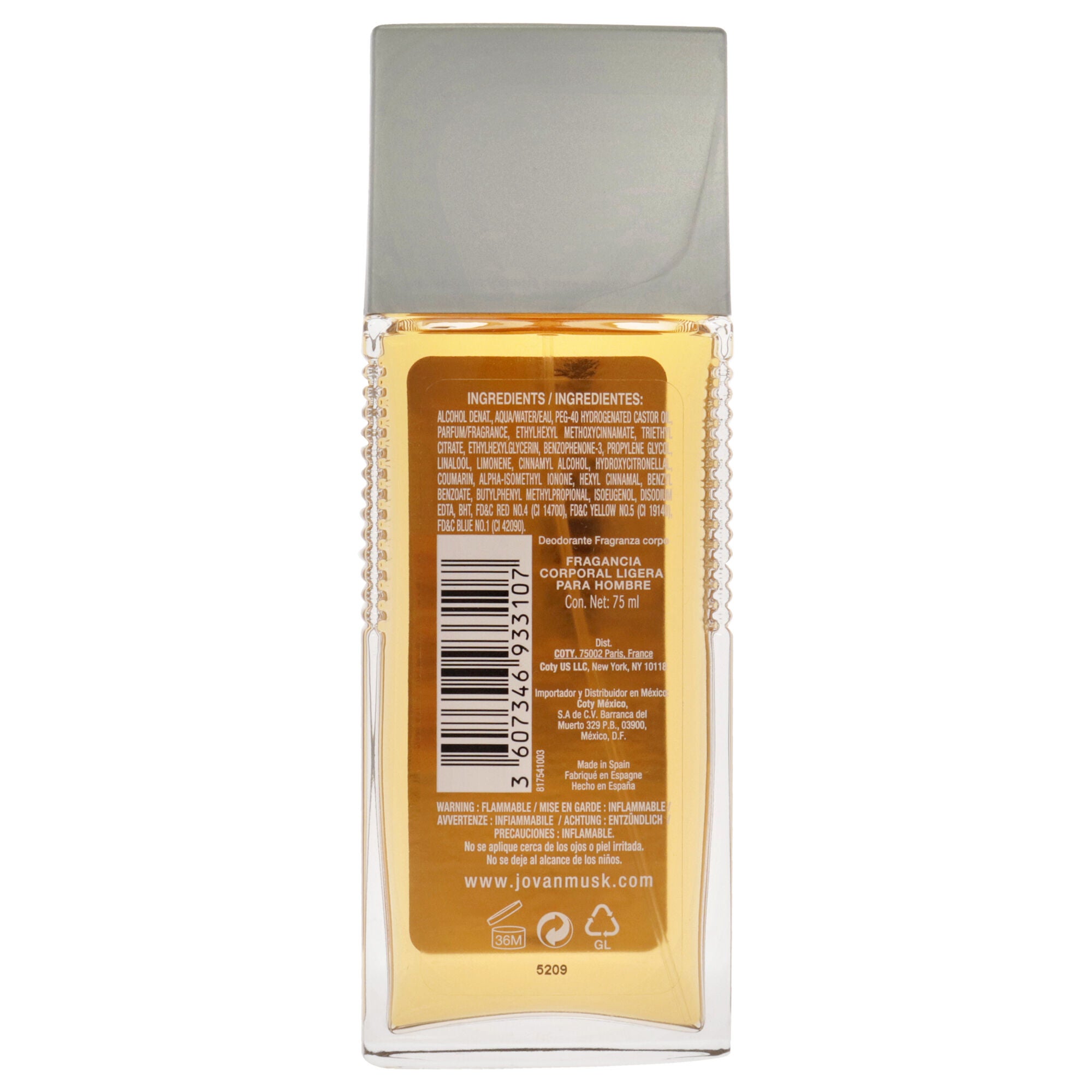 Jovan Musk by Jovan for Men - 2.5 oz Body Fragrance (Unboxed), See Description, alternate image number 1