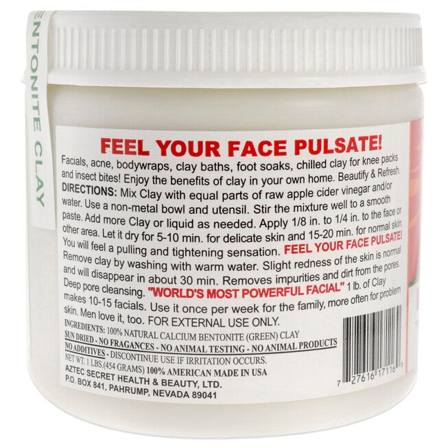 Indian Healing Clay by Aztec Secret for Unisex - 16 oz Clay, See Description, alternate image number 1