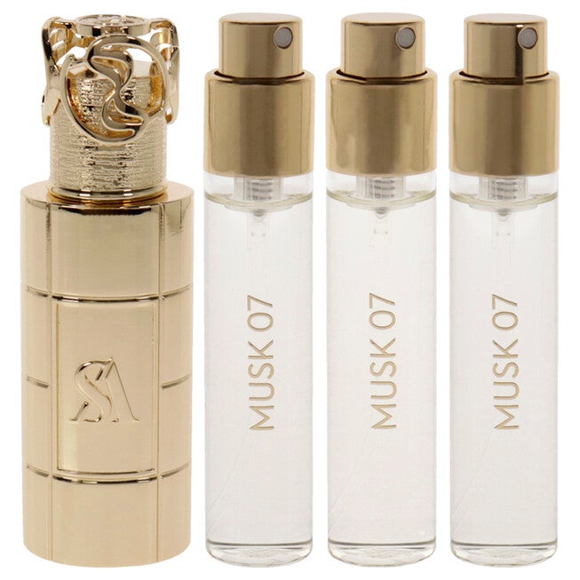 Musk 07 by Swiss Arabian for Unisex - 4 Pc Mini Gift Set 3 x 1oz Perfume Spray, Metal Case, NA, alternate image number null