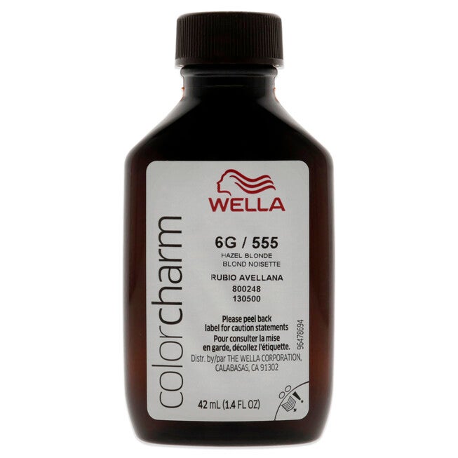 Color Charm Permanent Liquid Hair Color - 555 6G Hazel Blonde by Wella for Unisex - 1.42 oz Hair Color, NA, alternate image number null