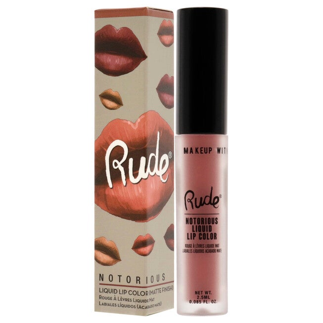 Notorious Rich Long Liquid Lip Color - Obscene Gesture by Rude Cosmetics for Women - 0.1 oz Lip Color, , alternate image number null