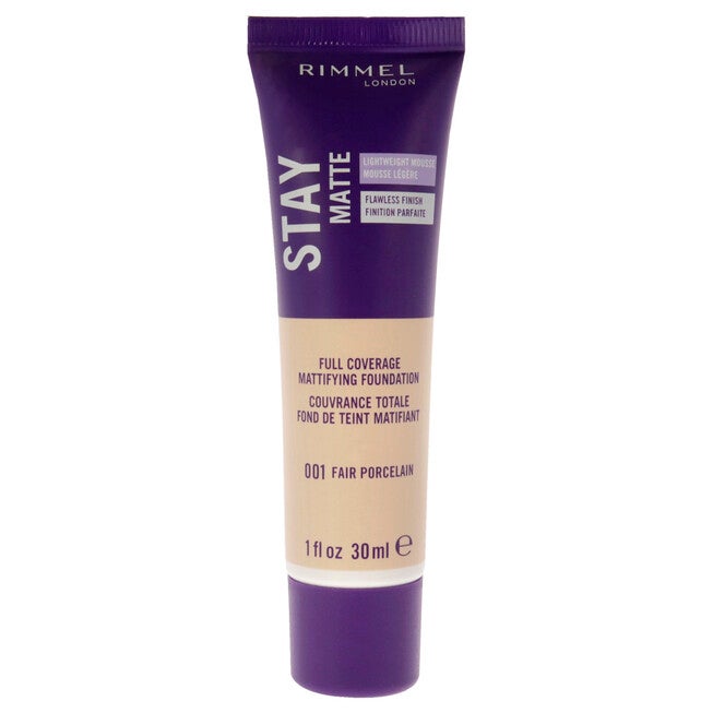 Stay Matte Lightweight Foundation - 001 Fair Porcelain by Rimmel London for Women - 1 oz Foundation, NA, hi-res image number null