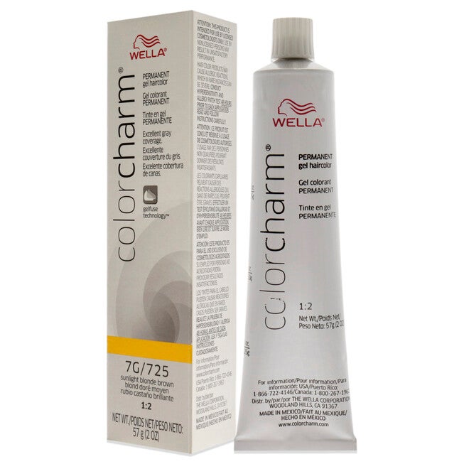 Color Charm Permanent Hair Color Gel - 725 7G Sunlight Blonde Brown by Wella for Unisex - 2 oz Hair Color, , alternate image number 7