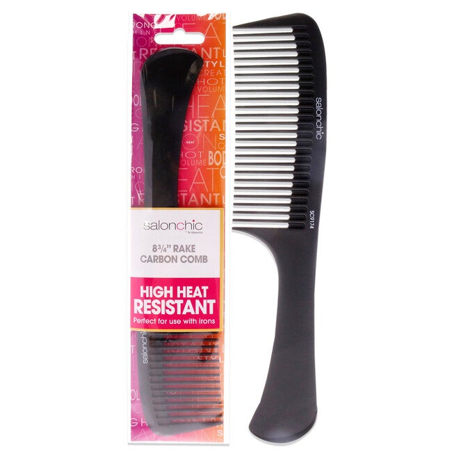Rake Carbon Comb 8.75 by SalonChic for Unisex - 1 Pc Comb, NA, hi-res image number null