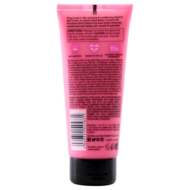 Scented Hand and Nail Cream - Glazed Raspberry by I Love Cosmetics for Women - 3.4 oz Cream, NA, alternate image number null