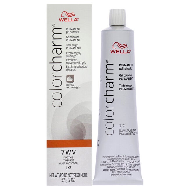 Color Charm Permanent Hair Color Gel - 7WV Nutmeg by Wella for Women - 2 oz Hair Color, See Description, hi-res image number null