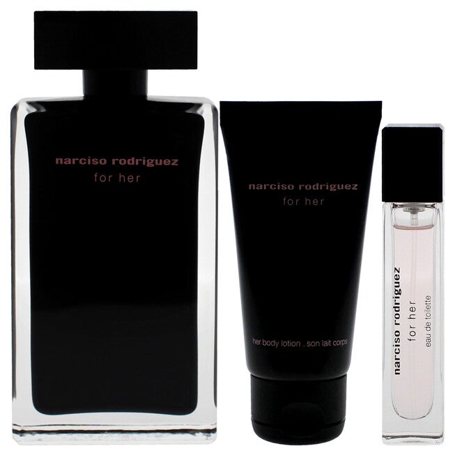 Narciso Rodriguez by Narciso Rodriguez for Women - 3 Pc Gift Set 3.3oz EDT Spray, 0.33oz EDT Purse Spray, 1.6oz Body Lotion, NA, alternate image number null
