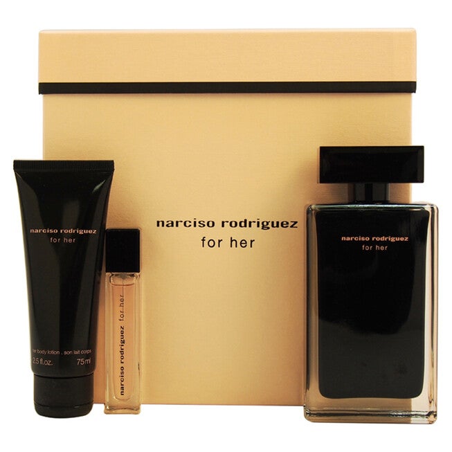 Narciso Rodriguez by Narciso Rodriguez for Women - 3 Pc Gift Set 3.3oz EDT Spray, 0.33oz EDT Purse Spray, 1.6oz Body Lotion, , alternate image number null