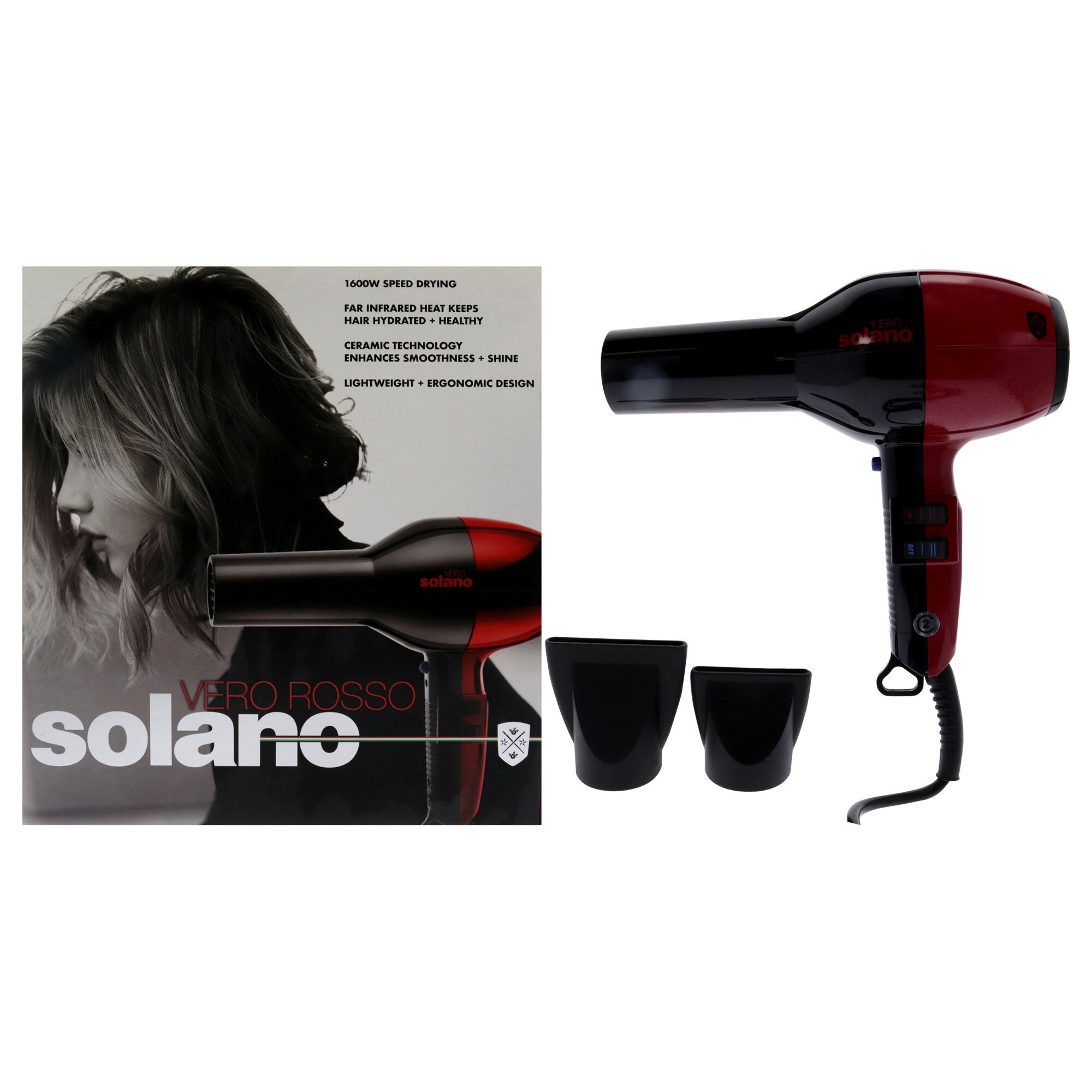 Vero Rosso Hair Dryer by Solano for Women - 1 Pc Hair Dryer, See Description, hi-res image number 0