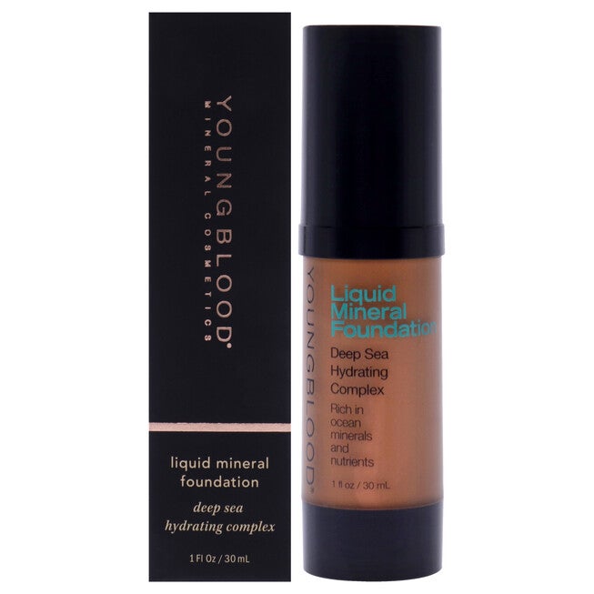 Liquid Mineral Foundation - Chestnut by Youngblood for Women - 1 oz Foundation, NA, hi-res image number null
