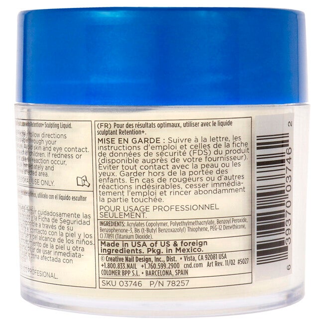 Retention Plus Powder Sculpting Powder - Bright White by CND for Women - 3.7 oz Nail Powder, NA, alternate image number null