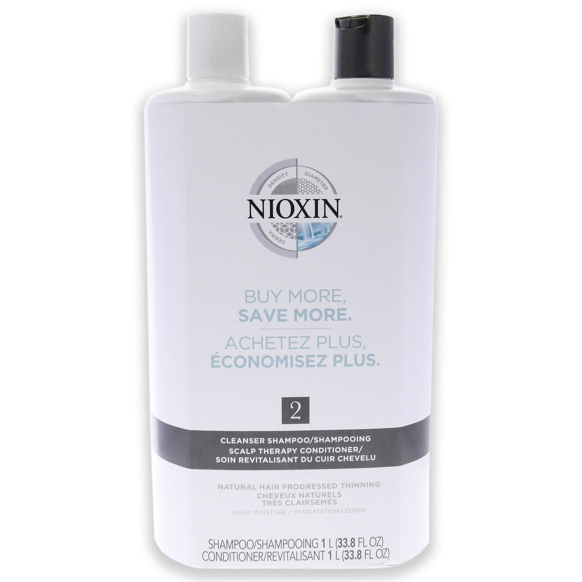 System 2 Duo by Nioxin for Unisex - 2 x 33.8 oz Shampoo, Conditioner, , alternate image number 3