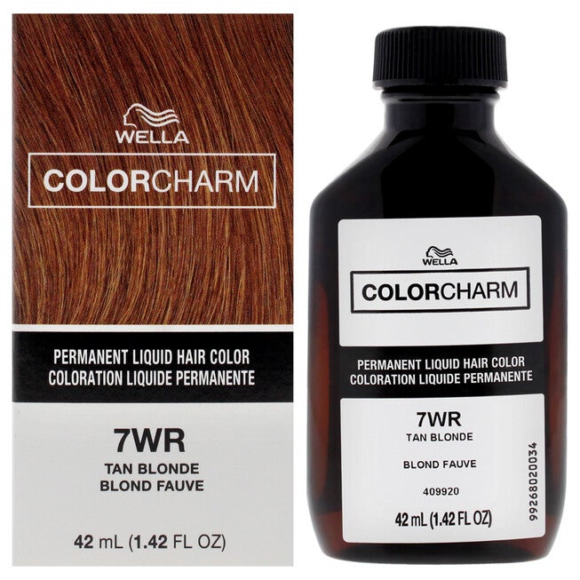 Color Charm Permanent Liquid Hair Color - 7WR Tan Blonde by Wella for Unisex - 1.42 oz Hair Color, NA, hi-res image number null