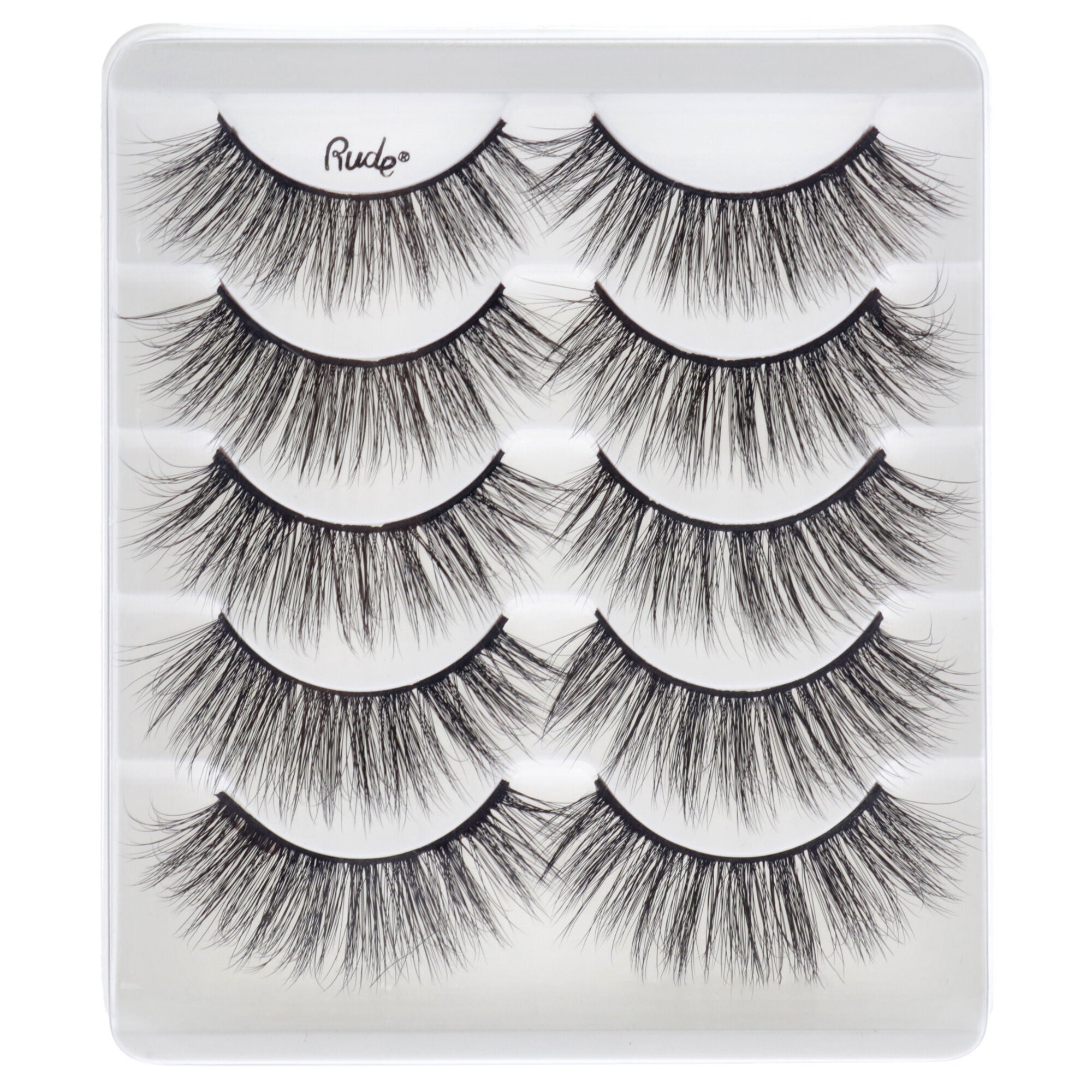 Essential Faux Mink 3D Lashes - Captivating by Rude Cosmetics for Women - 5 Pair Eyelashes, See Description, alternate image number 2