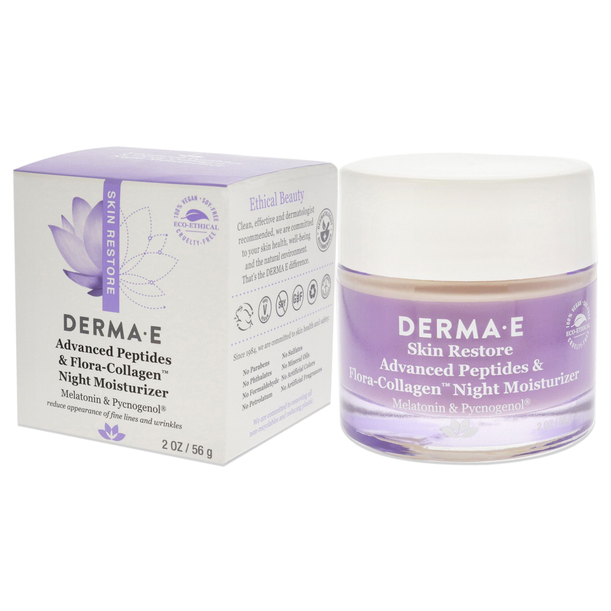 Advanced Peptides and Flora-Collagen Night Moisturizer by Derma-E for Unisex - 2 oz Moisturizer, , alternate image number 4