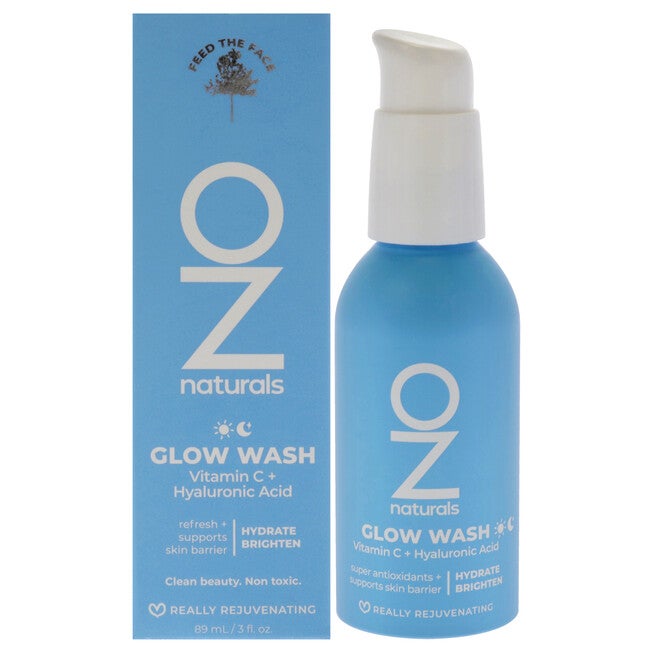 Glow Wash Vitamin C Plus Hyaluronic Acid by OZNaturals for Unisex - 3 oz Cleanser, NA, hi-res image number null