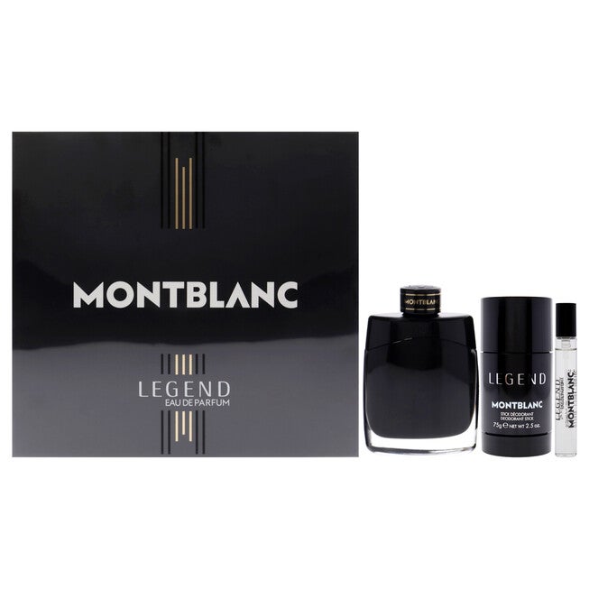 Mont Blanc Legend by Mont Blanc for Men - 3 Pc Gift Set 3.3oz EDP Spray, 0.25oz EDP Spray, 2.5oz Deodorant Stick, NA, hi-res image number null