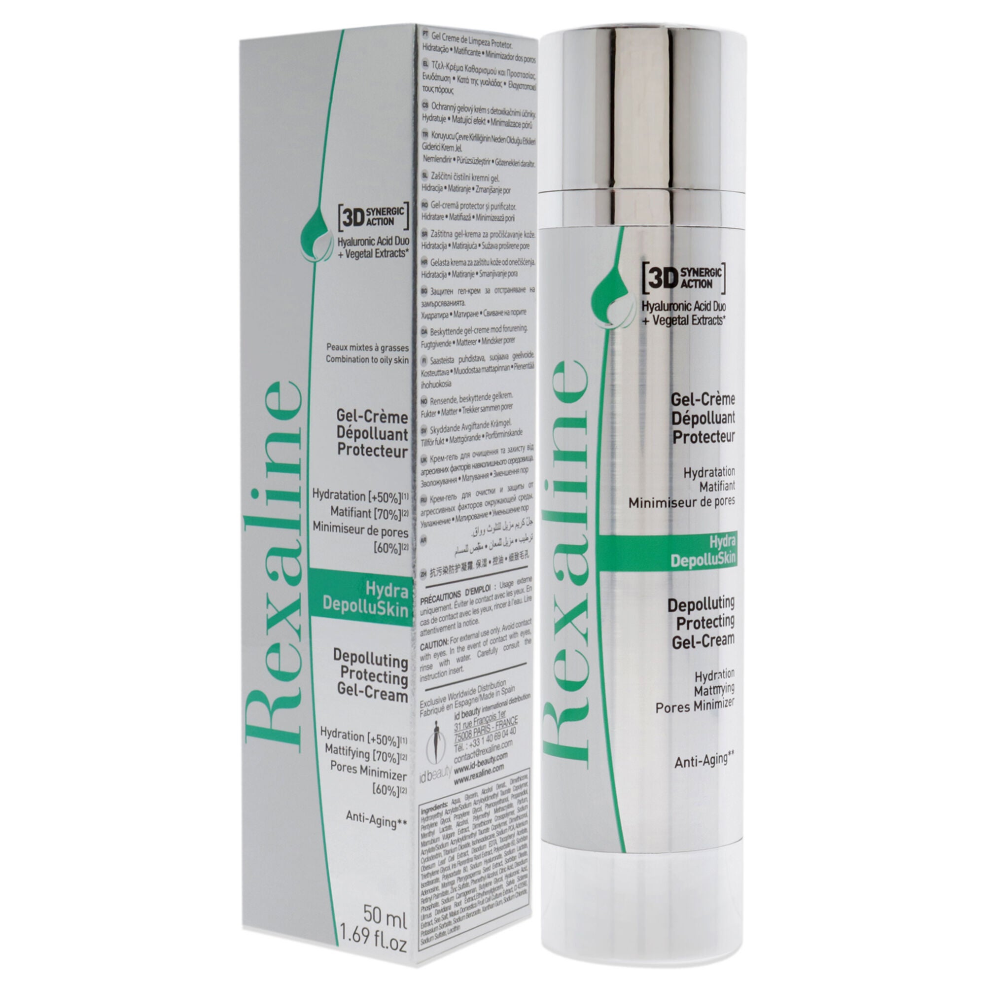 Hydra-DepolluSkin Depolluting Protecting Gel-Cream by Rexaline for Unisex - 1.69 oz Cream, See Description, alternate image number 3