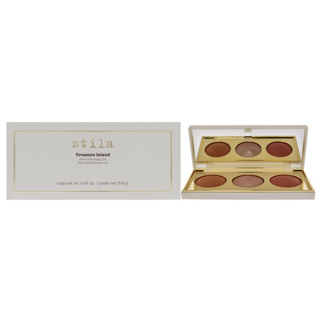 Treasure Island All-in-One Putty Trio Palette by Stila for Women - 0.47 oz Makeup, NA, hi-res image number null